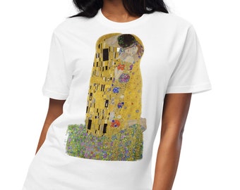 Camiseta gráfica "El beso" de Klimt: camiseta artística unisex