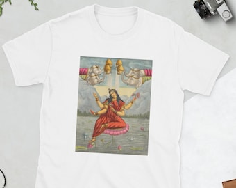 Hindu Goddess Kamalatmika T-shirt | Unique Original Artwork Historical Print Indian Tee