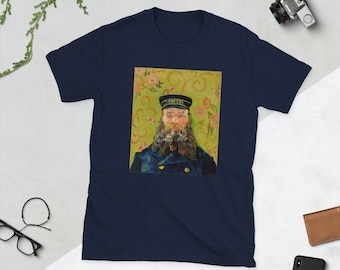 Van Gogh Postman Print T-shirt: Ring-Spun Cotton Art Tee