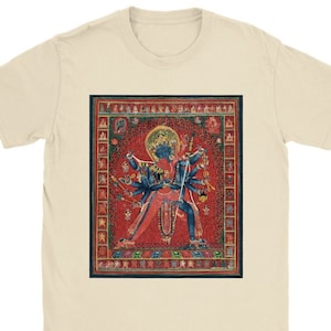 Buddhist Tibetan God Chakrasamvara T-shirt | Unique Cool Graphic Art Men&#39;s Women&#39;s Unisex Tee
