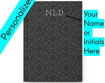 Carnet floral personnalisé à couverture rigide : carnet de notes A5 avec lignes