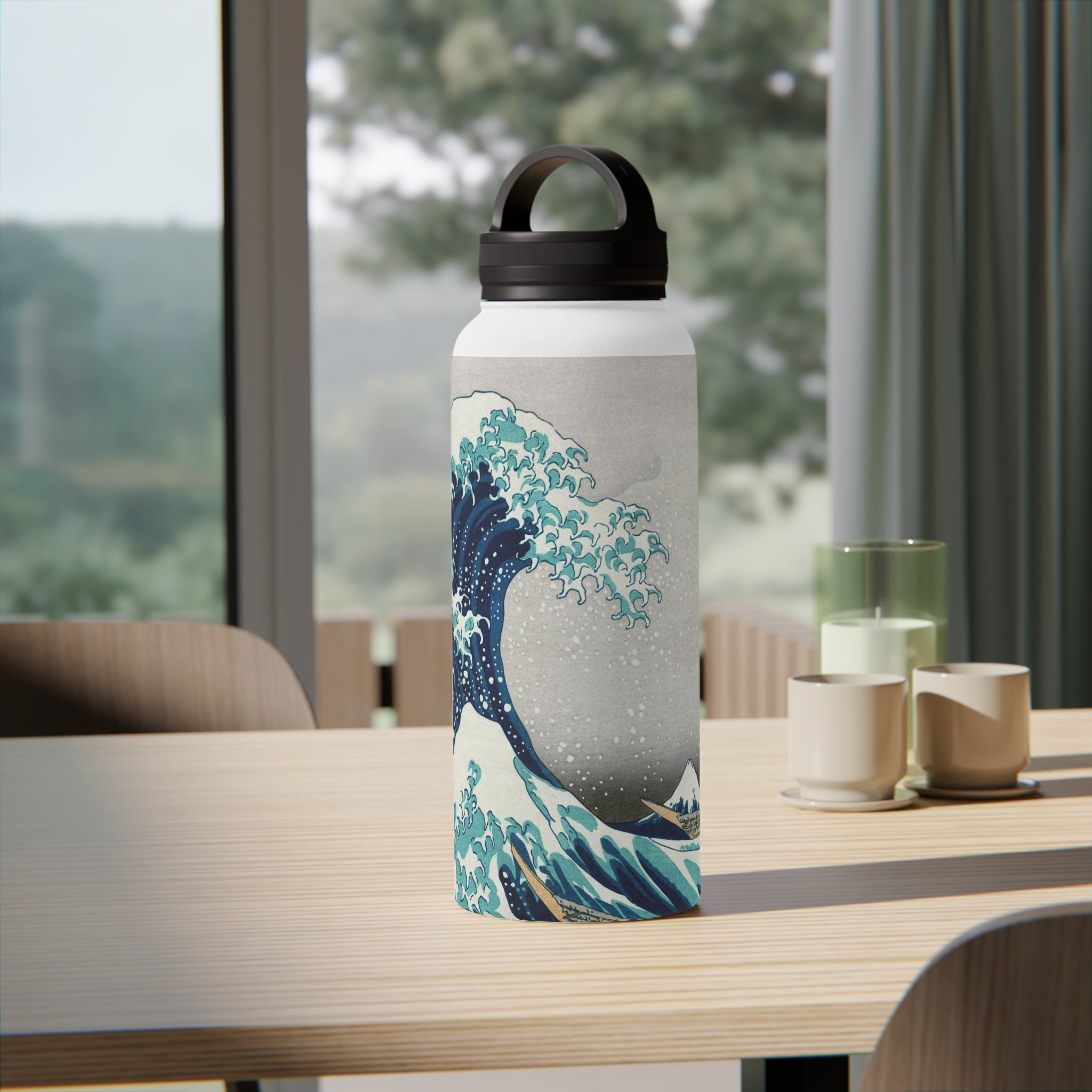 Van Gogh Flowers Water Bottle Personalised Stainless Steel 