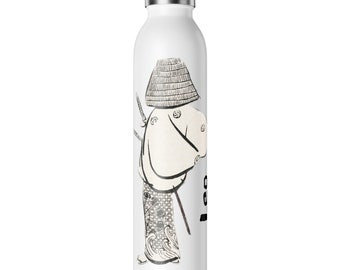 Personalized Japanese Samurai Water Bottle: Custom Insulated Stainless Steel Tumbler
