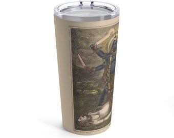 Goddess Tara Tumbler, 20oz Insulated Travel Mug, Hindu Deity Art Glass Cup, Personalized Spiritual Print, Yoga Lover Gift Idea