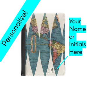 Americas Map Personalized Passport Holder | Custom Passport Cover | Travel Wallet | Gift for Traveler | Passport Case | Travel Accessory