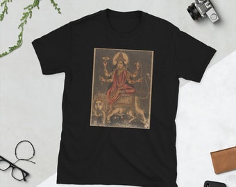Hindu God Jagadhatri T-shirt | Unique Original Historical Indian Artwork Tee