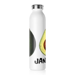 Avocado Personalized 20oz Water Bottle with Your Name | Stainless Steel, Vacuum sealed, Custom Insulated Water Bottle Tumbler