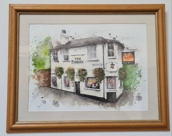 Custom Building Portraits - personalised hand-painted watercolours (birthdays, anniversaries, weddings, Valentine's)