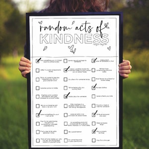 Random Acts of Kindness oversized Bucket List Poster (engineer print)
