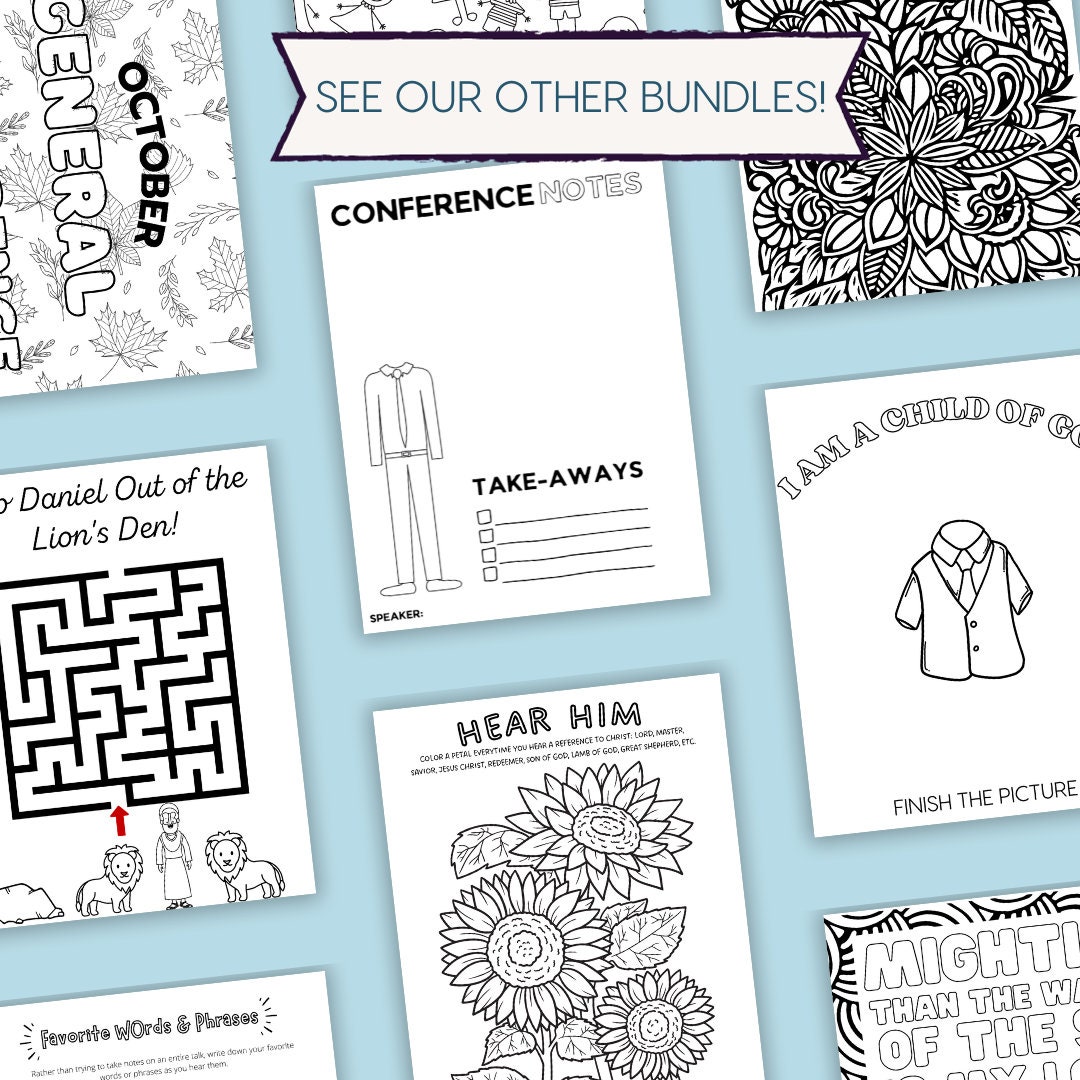 General Conference Bingo Printable Activities for LDS GENERAL - Etsy