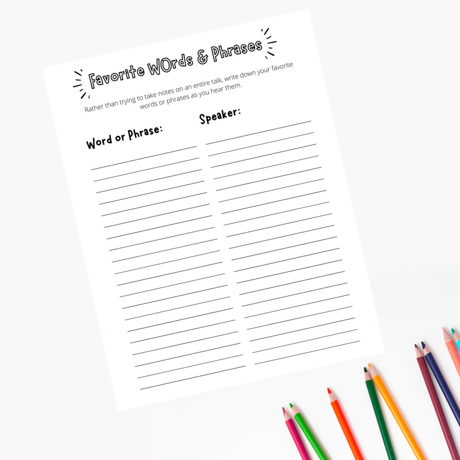 General Conference Journal Printable! Use This General Conference ...