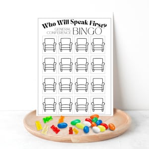 2024 General Conference Bingo printable activities | LDS GENERAL CONFERENCE for kids | General Conference Coloring