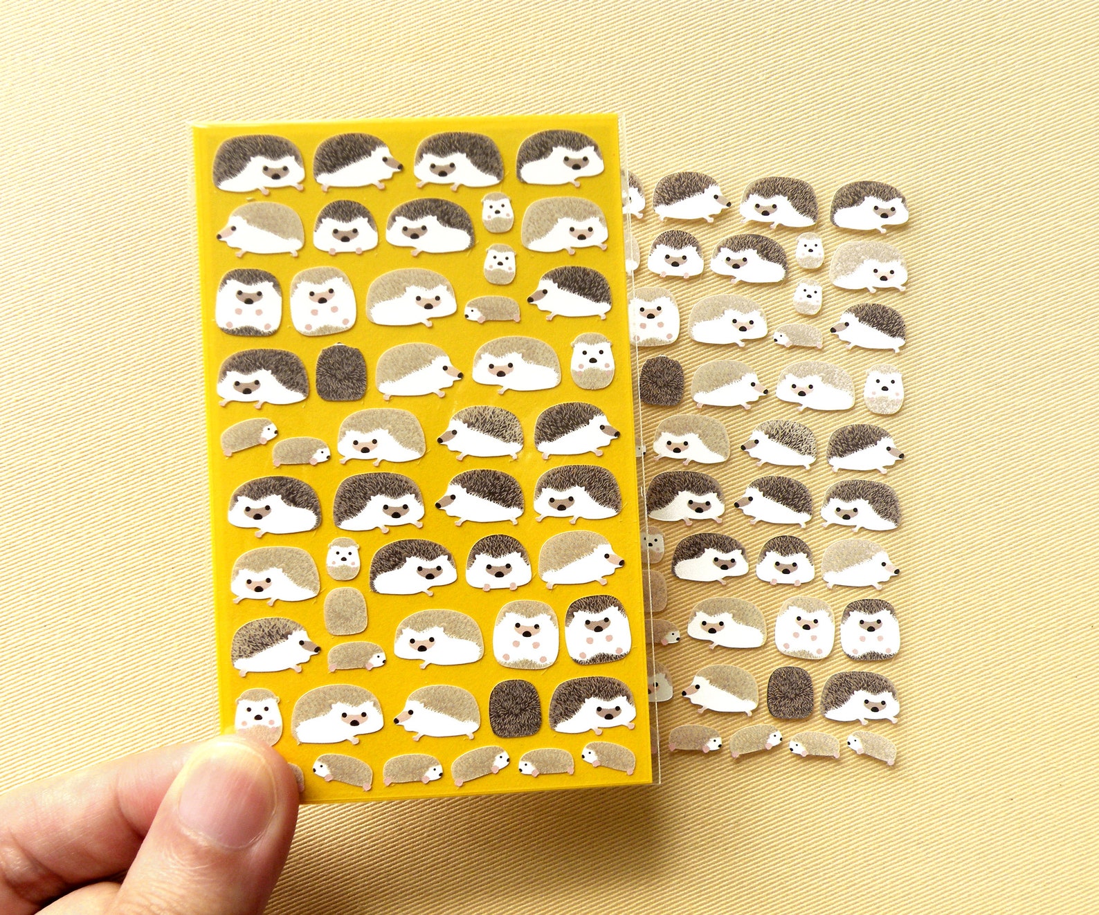 Hedgehog Stickers mini Size 2 Pieces Set Etsy