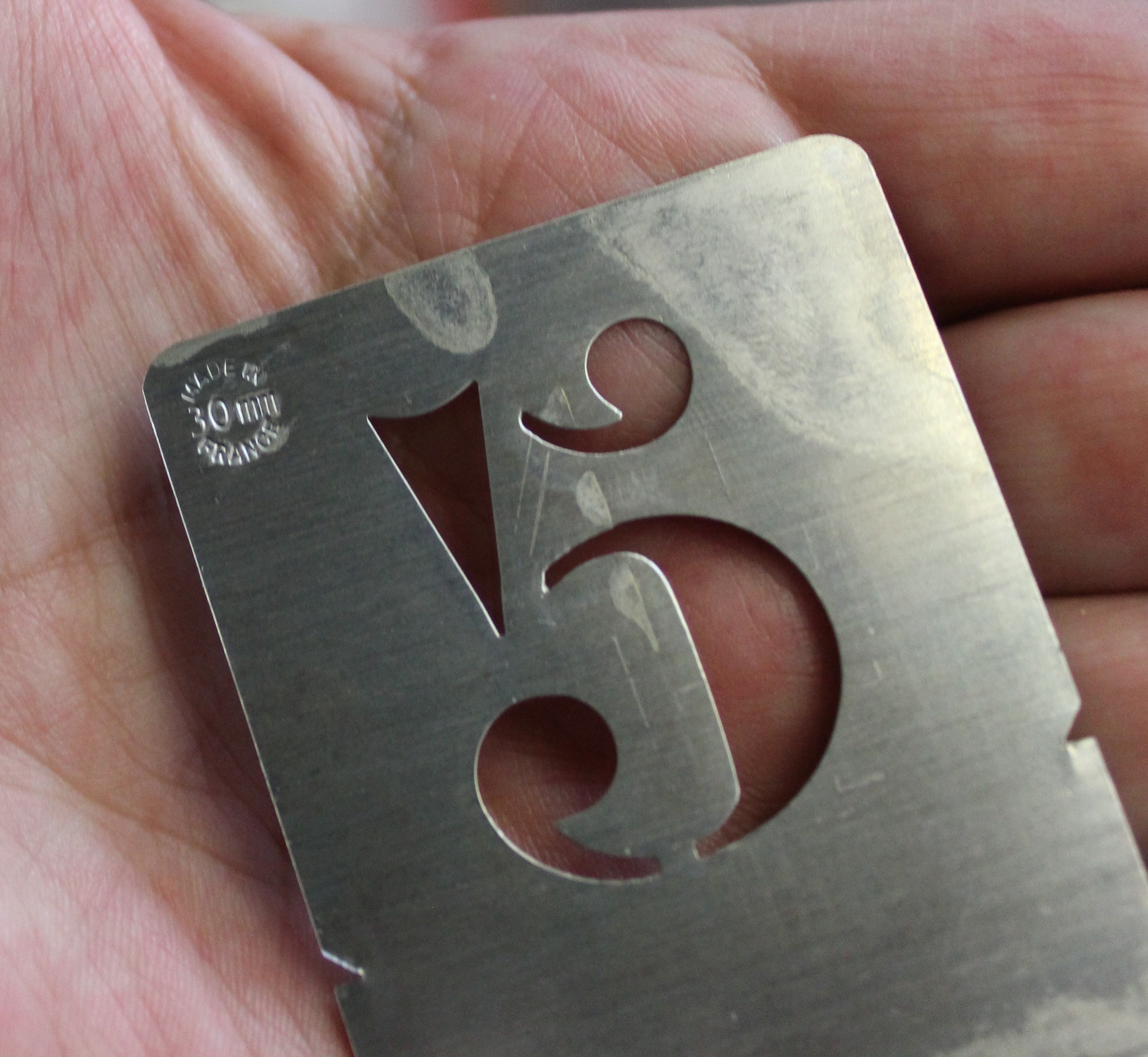 Vintage French Stencil Set Numbers Metal Made in France Fancy Numerals ...