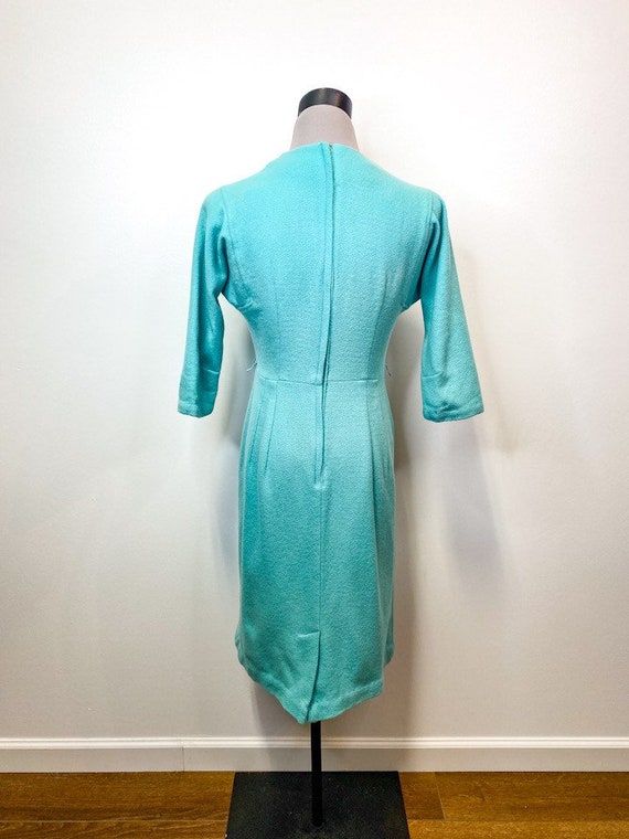 Vintage 1960s Blue Wiggle Dress - image 4