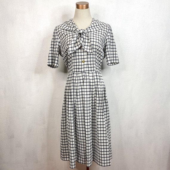 Vintage Gingham Nautical Dress