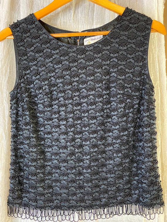 Harilela’s Black Beaded Blouse - image 1