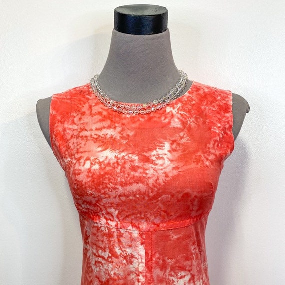 Coral Tie Dye Dress - image 2