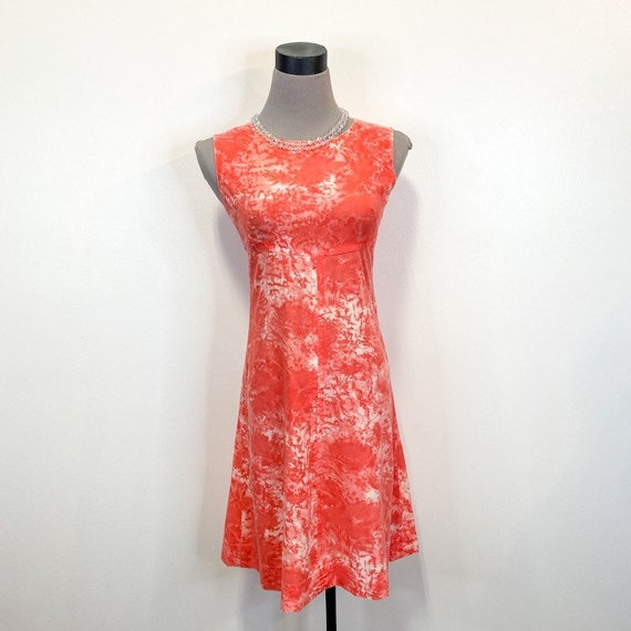 Coral Tie Dye Dress - image 1
