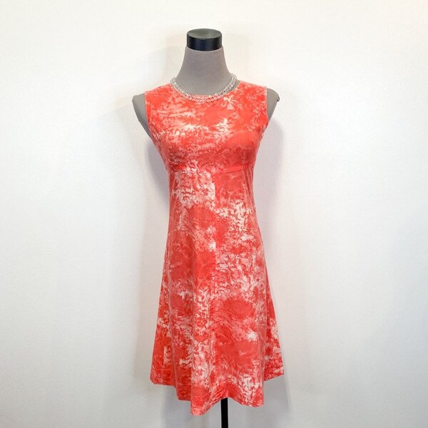 Coral Tie Dye Dress