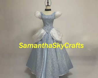 Inspired By Cinderella Dress Deluxe, Cinderella Cosplay Costume, Cinderella Dress Adult Woman Cosplay Costume