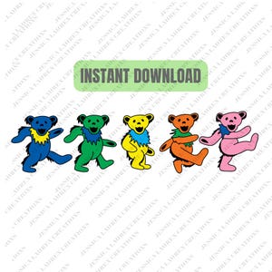 Grateful Dead Bears PNG Clipart (digital nedladdning)