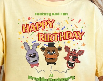 Freddy's Birthday Horror Nights T-Shirt | Vintage FNAF Mascots