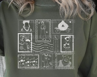 Shrek Postage Stamp Crewneck | Universal Studios Park Sweatshirt