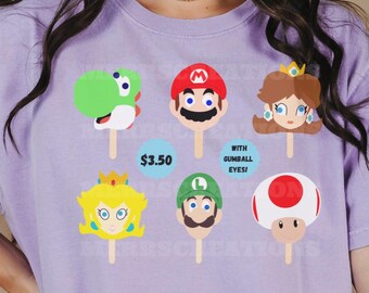 Novelty Ice Cream Truck Popsicles | Universal Orlando Shirt | EPIC Universe Tshirt | Peach Daisy Toad