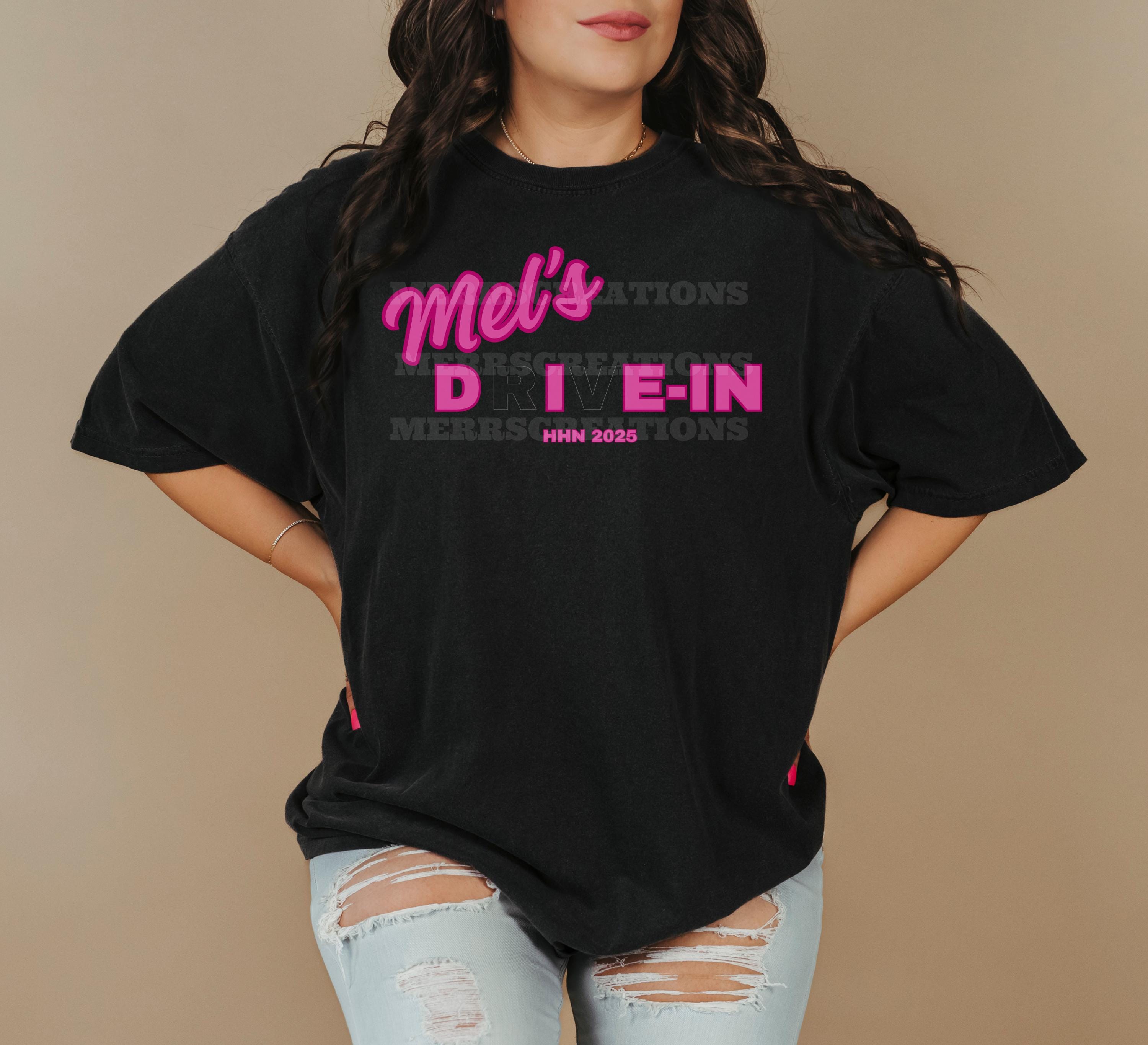 HHN Mel's Die-In Sign Tee | 2025 Horror Nights TShirt | Universal Studios Halloween Horror Shirt | EPIC Universe