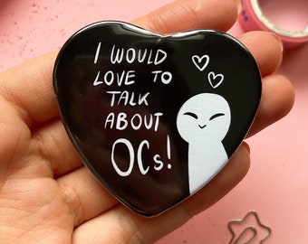 OC Heart Badge: Original Character Fan Art Pin