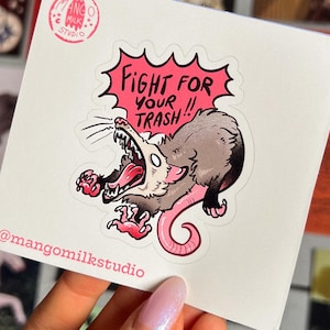 Kampf für deinen Müll! - Opossum Stickers - Opossum Aufkleber | lustiger Sticker - lustiger Sticker - Ratte - Ratte - Ratte - Ratte - Ratte - Ratte - lustiges Sticker