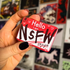 Ciao, sono un fan di NSFW - pulsante - spilla / fandom - furry - ao3 - fanfic - fanfiction