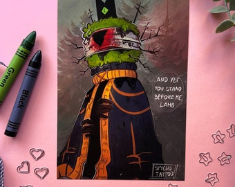 Cult of the Lamb Leshy Print: Indie Game Illustration