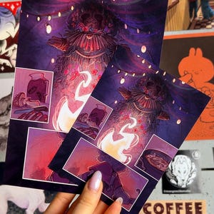 Culto dell'Agnello - Illustrazione rituale di StychuStych / mini stampa - A6 - narinder - narilamb - heket - chemach - videogioco