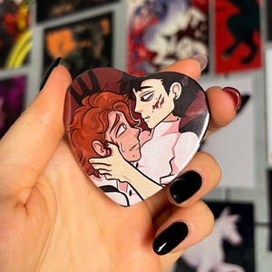 Rody and Vince Heart Shaped Button - Pin | Dead Plate - Rody Lamoree - Vincent Charbonneau