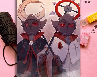 Aym and Baal Print - Cult of the Lamb | the one who waits - narinder - cotl - narilamb - lambert