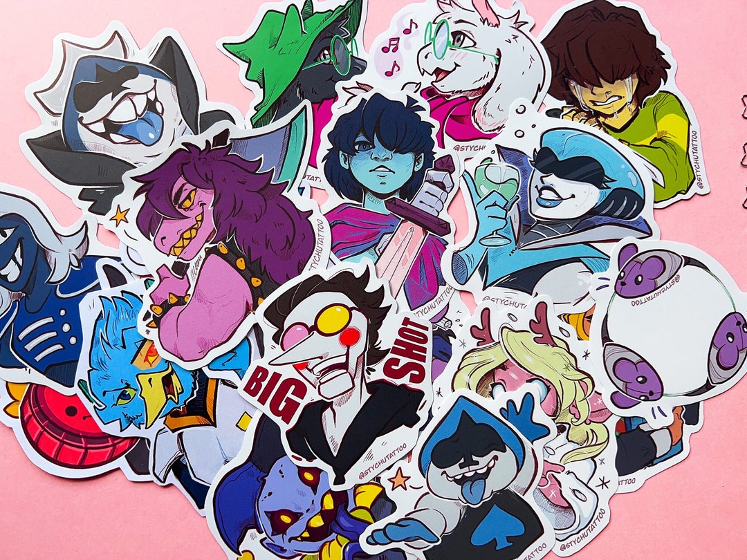 Deltarune Vinyl Stickers Sticker Kris Suzie Spamton Etsy