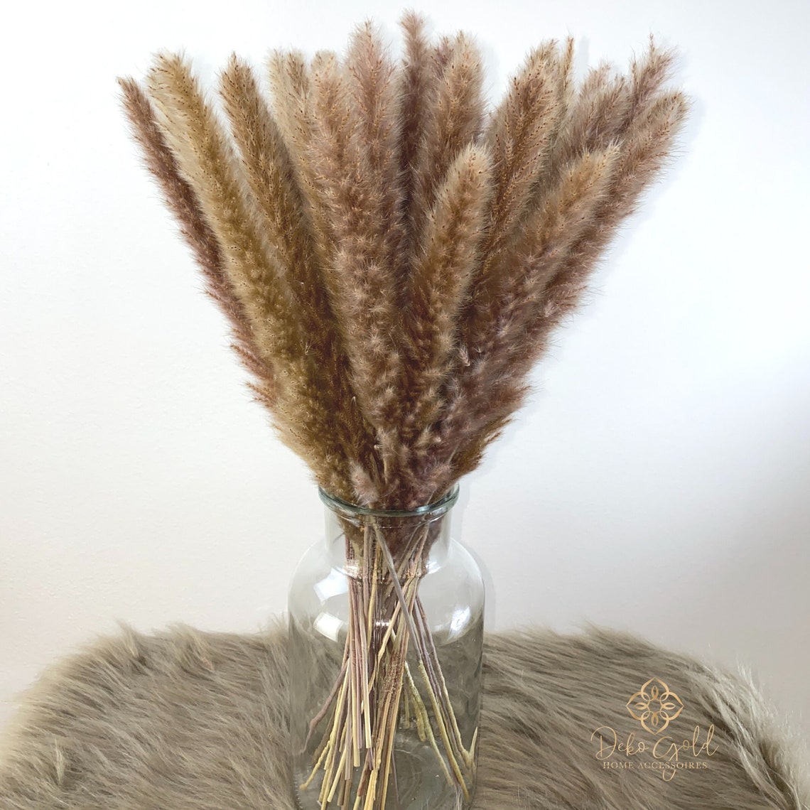 Pampasgras Deko braun 65-70cm lang Trockenblumen groß I ... Pampasgras Deko braun 65-70cm lang Trockenblumen groß I ...