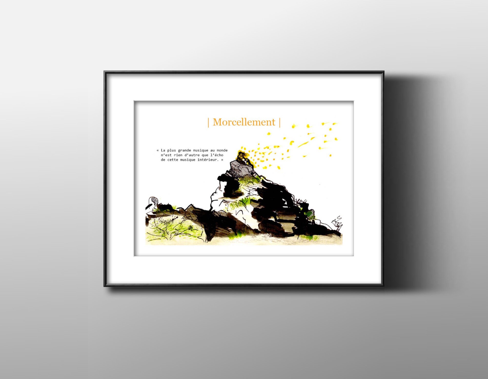 Morcellement - Affiche d'une Aquarelle Unique Pour Décoration d'intérieur