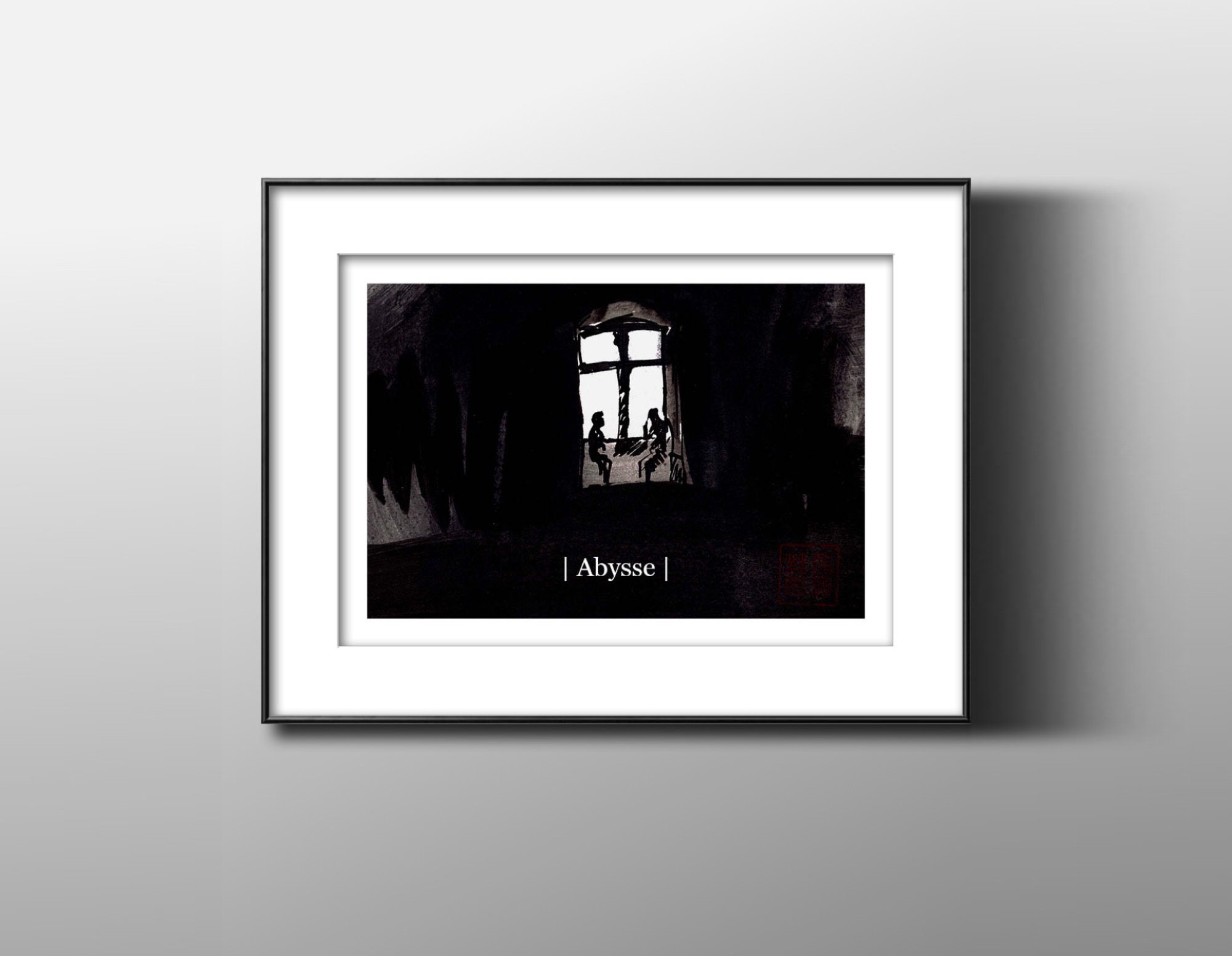 Abysse - Affiche d'une Aquarelle Unique Pour Décoration d'intérieur