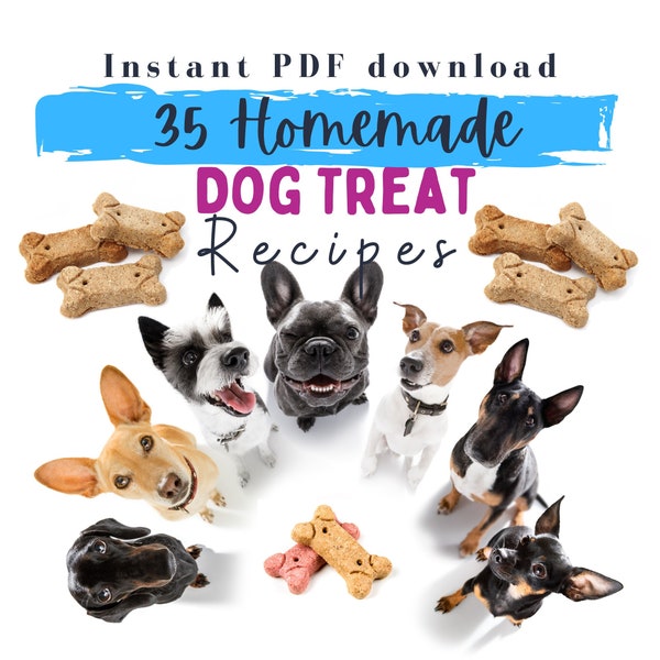 30+ Dog Treat Biscuits Recipe Pawsitively Delicious ECookbook - Instant Download PDF - Homemade Dog Biscuit pupcake recipe preservative free