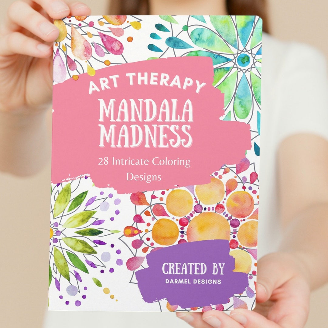Art Therapy Mandala Madness Coloring Book - Reduce Stress Anxiety ...