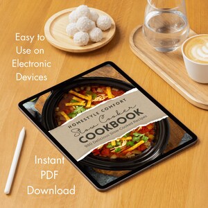 980 Slow Cooker Recipes Homestyle Comfort eCookbook - Instant PDF Download - Crockpot Dump & Go Recipes + Bonus Meal Planner -Stews - Soups image 2