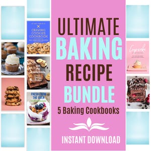 1000+ Baking Recipe Bundle PDF ECookbook  - Cupcakes, Cookies, Brownies, Muffins, Fudge - Instant Digital Download -