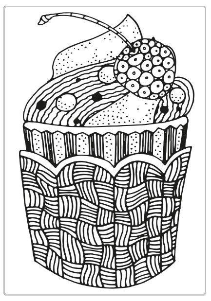 Cupcake Coloring book for Adults: A Positive & Uplifting