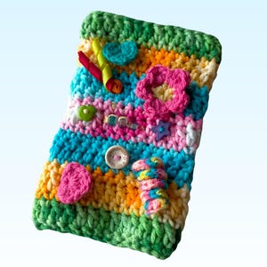 Sensory Fiddle Mat Twiddle Cuff Crochet Pattern Charity Project | Instant PDF Download Designed for Dementia Brain Injury Autism Tummy Time image 6