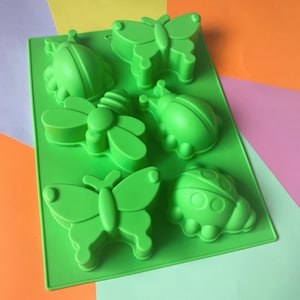 LARGE Dragonfly Butterfly Ladybug Insect Silicone Soap Mold - 6 cavities - soap mold silicone molds plaster mold Ice mold chocolate mold