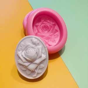 Molde de silicona de flor de rosa 3D - 1 cavidades - Molde de jabón de rosa Moldes de silicona Molde de yeso Molde de chocolate Molde de vela de flor Molde de jabón de rosa