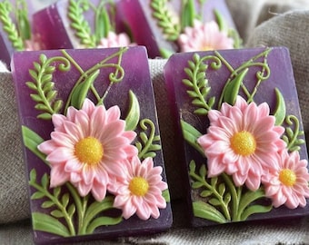 Molde de silicona con forma de girasol 3D (1 cavidad), molde de silicona para jabón con forma de girasol, molde de yeso, molde de chocolate, molde de flor para velas, molde de jabón con forma de rosa
